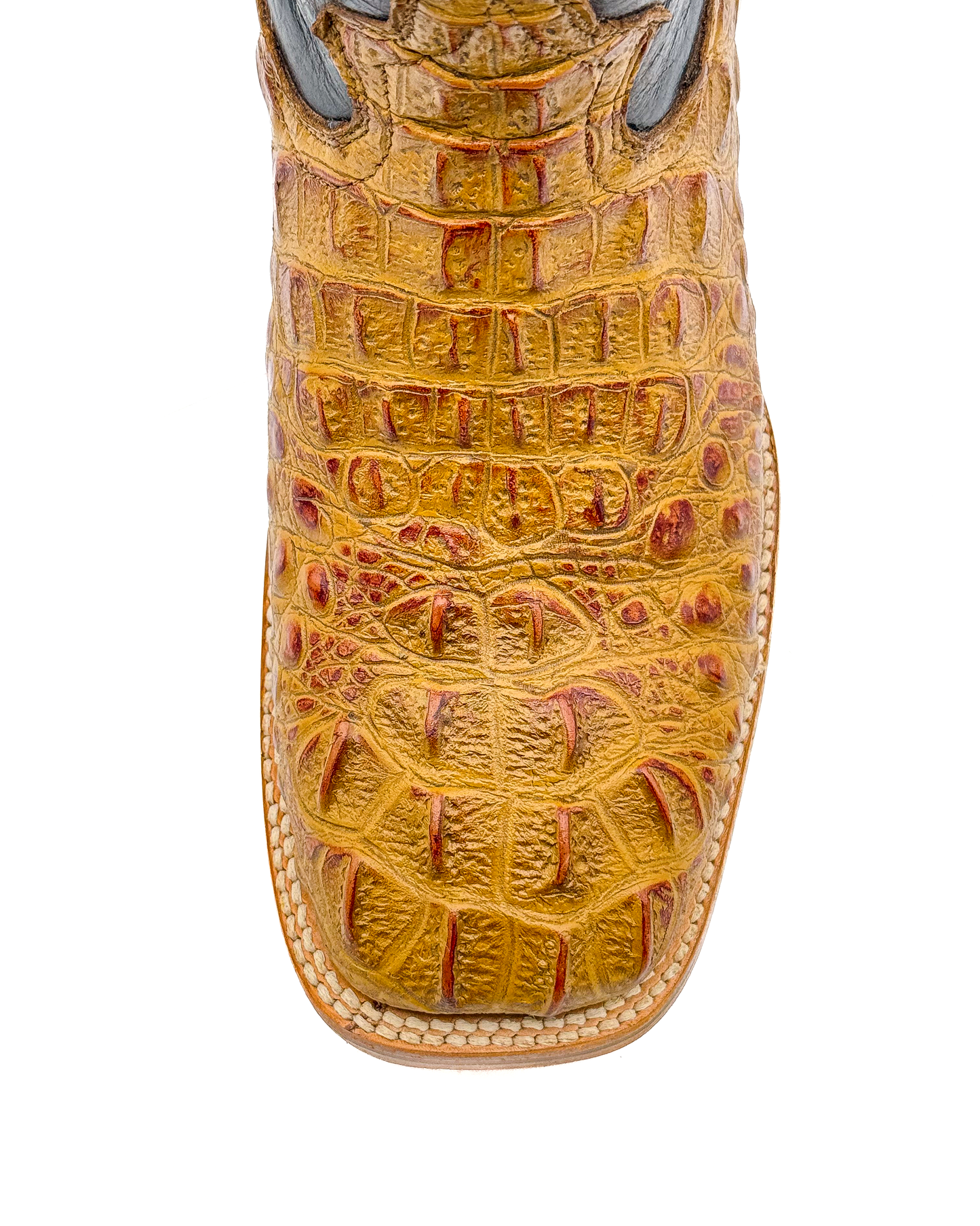 Cowboy Boot Caiman Horn Back Cedar