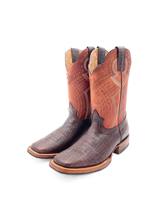 Cowboy Boot Brown Elephant Rubber Sole