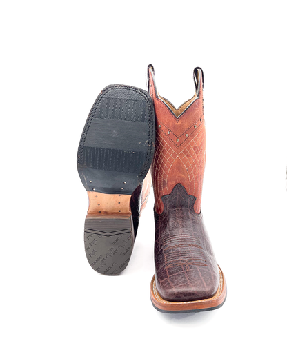 Cowboy Boot Brown Elephant Rubber Sole