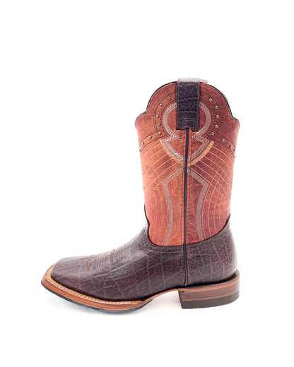 Cowboy Boot Brown Elephant Rubber Sole