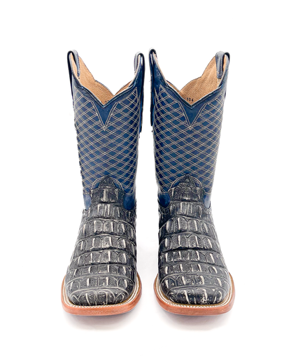 Cowboy Boot Gray Caiman Tail