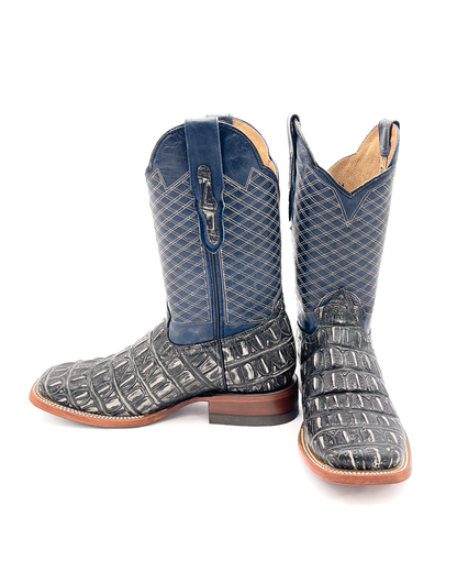 Cowboy Boot Gray Caiman Tail
