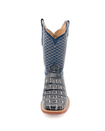 Cowboy Boot Gray Caiman Tail