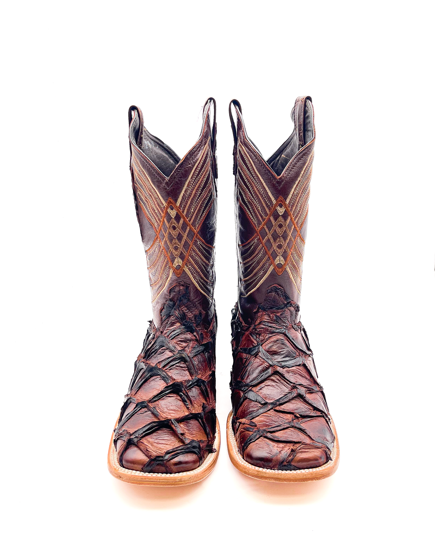 Cowboy Boot Brown Fish/Bass/Pirarucu