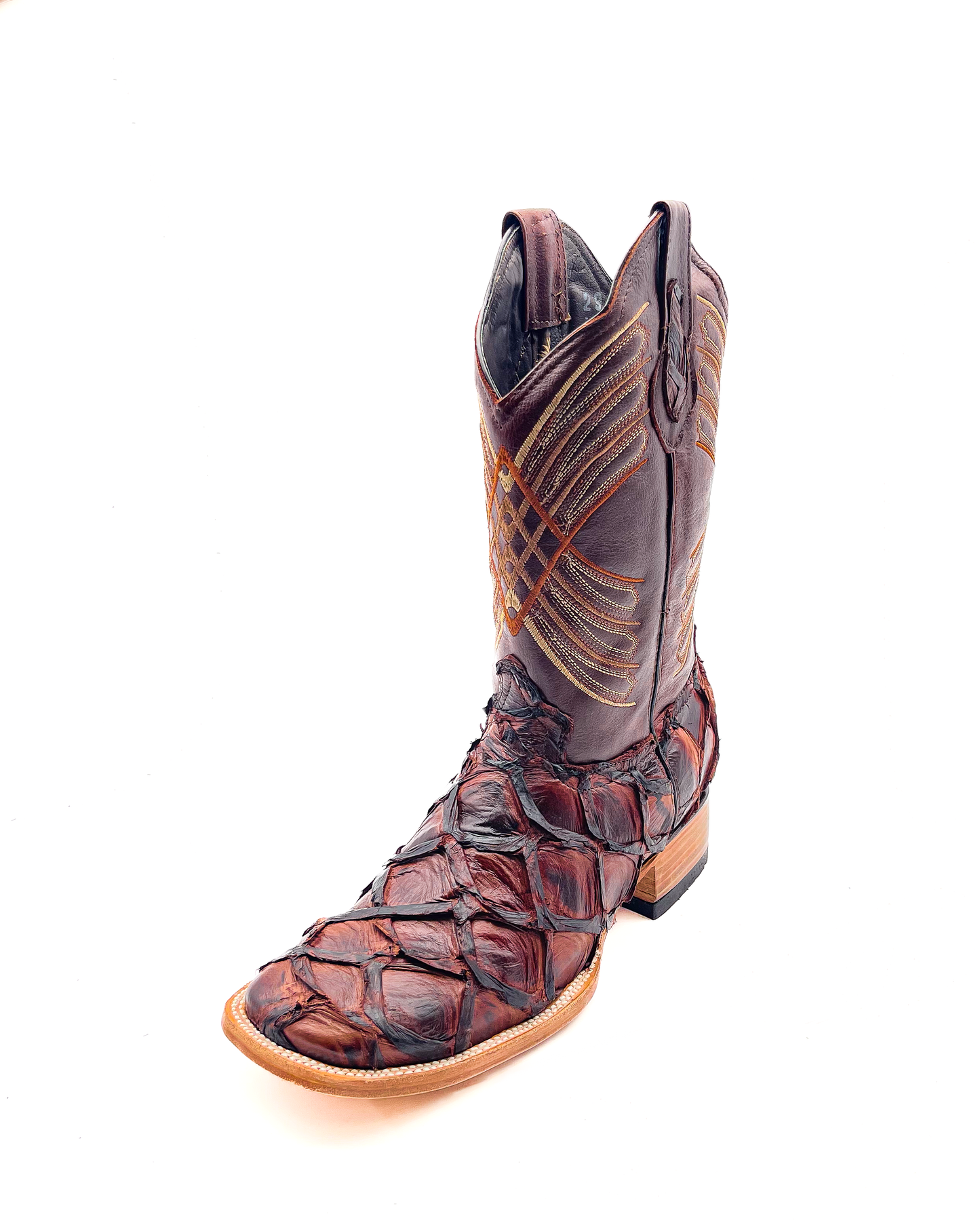 Cowboy Boot Brown Fish/Bass/Pirarucu
