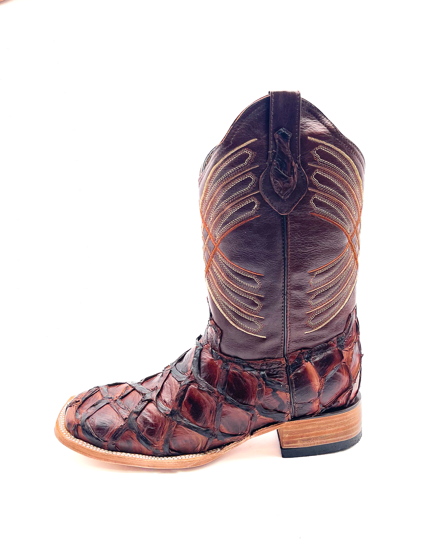 Cowboy Boot Brown Fish/Bass/Pirarucu