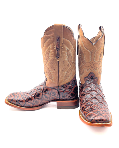 Cowboy Boot Brown Pirarucu Fish