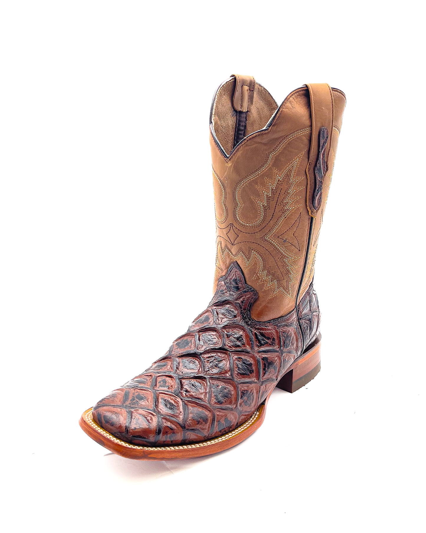 Cowboy Boot Brown Pirarucu Fish