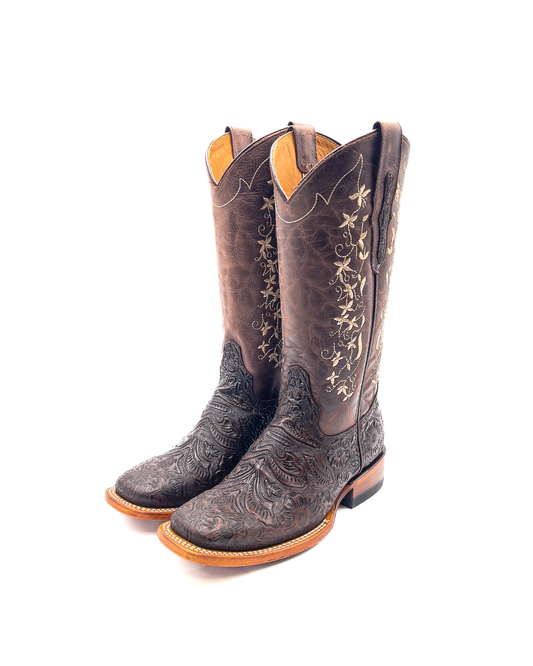 Cowboy Boot Tania Brown Tooled