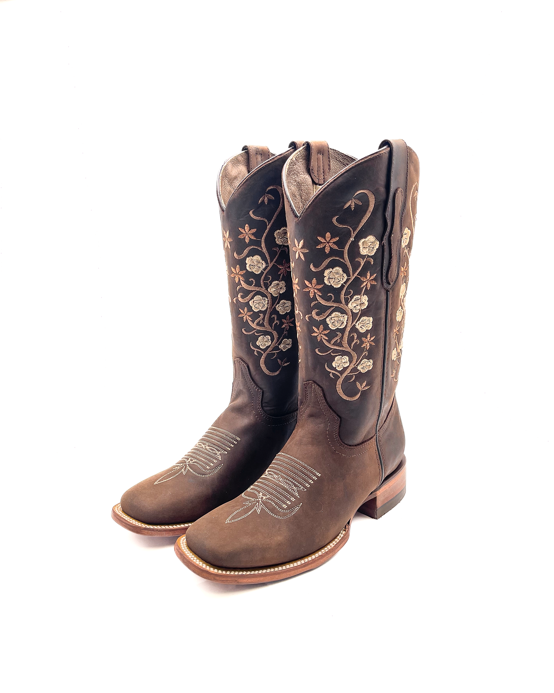 Cowboy Boot Jazmin Floral Dark Brown – Agave Boots
