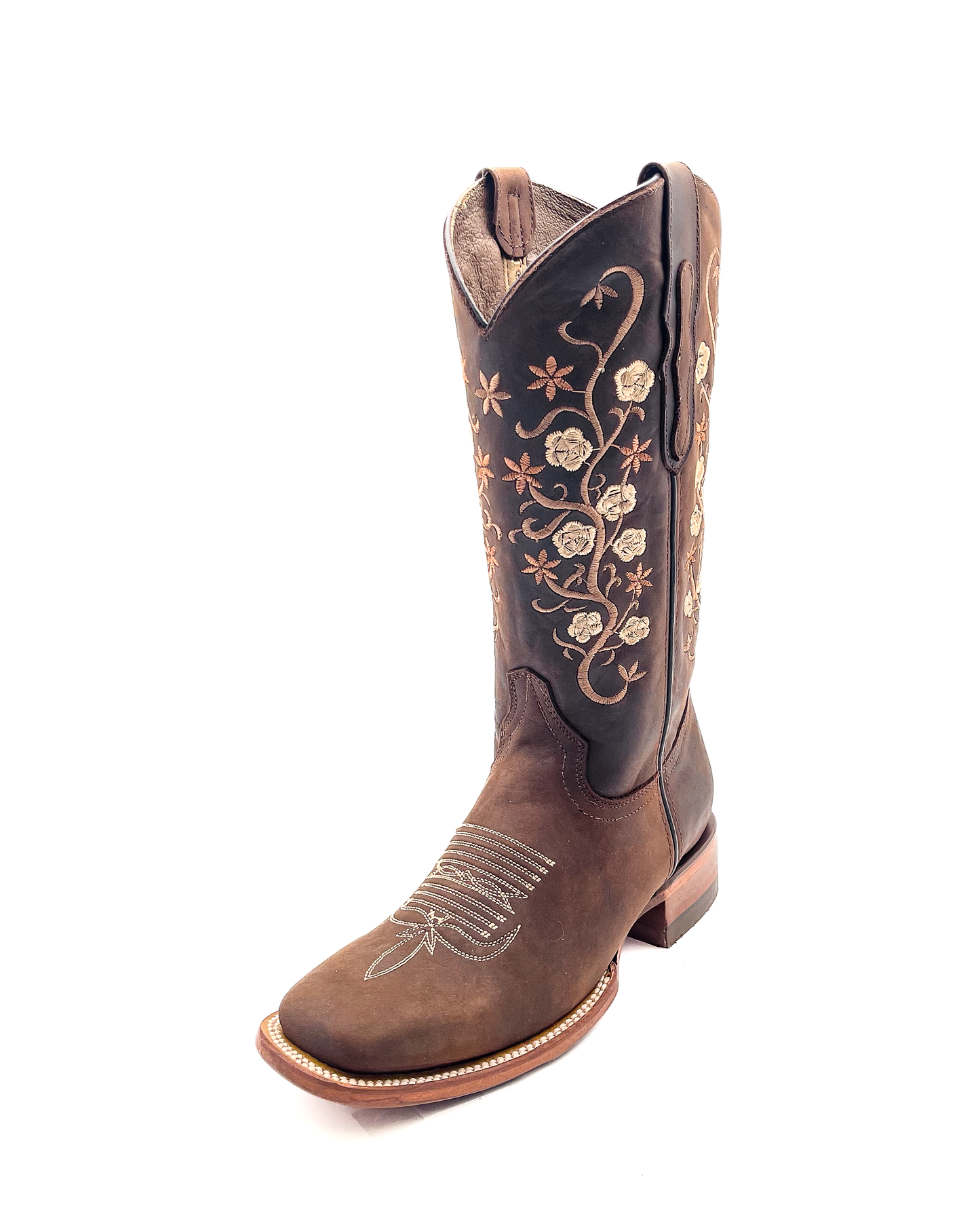 Cowboy Boot Jazmin Floral Dark Brown