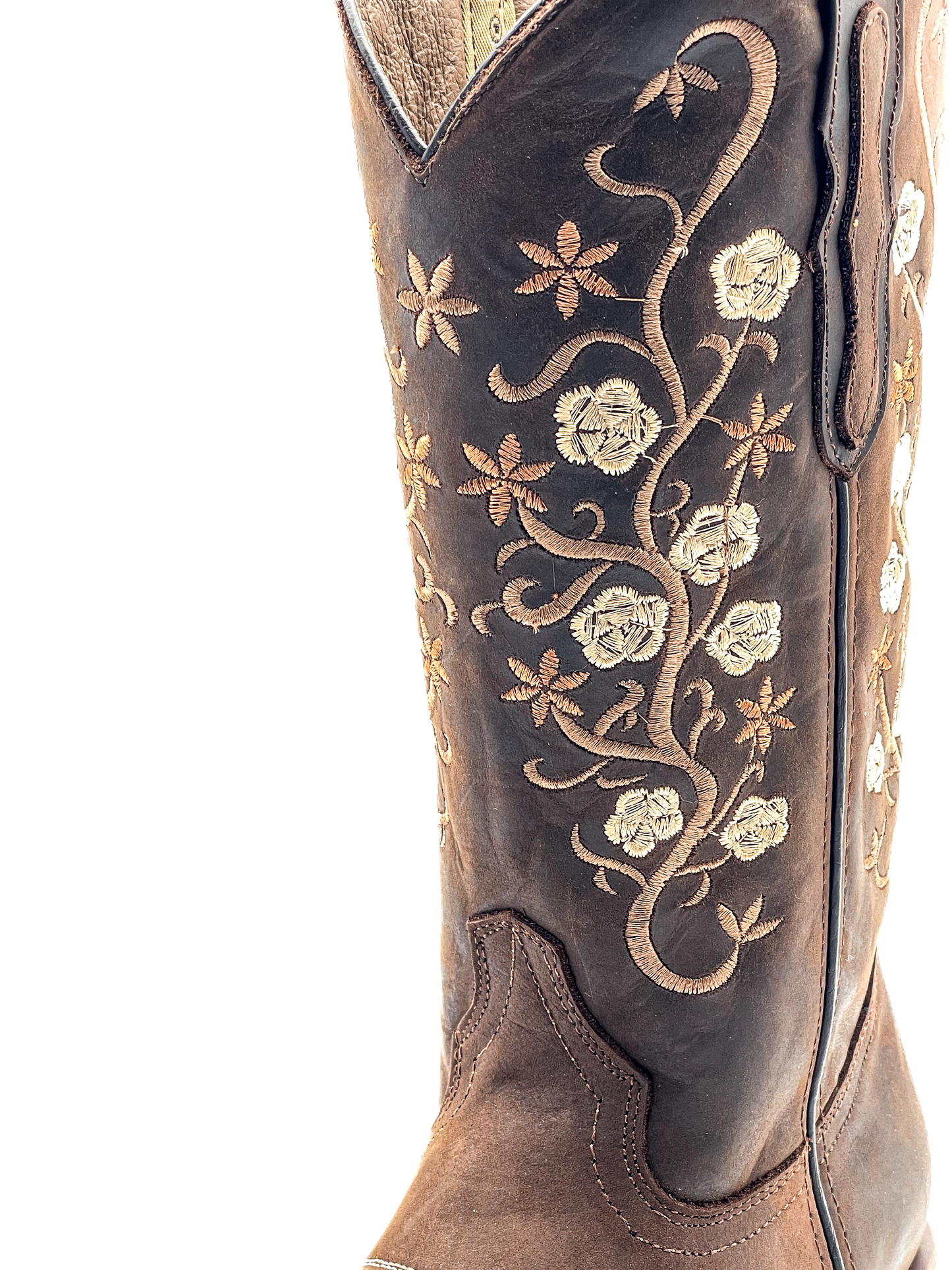 Cowboy Boot Jazmin Floral Dark Brown