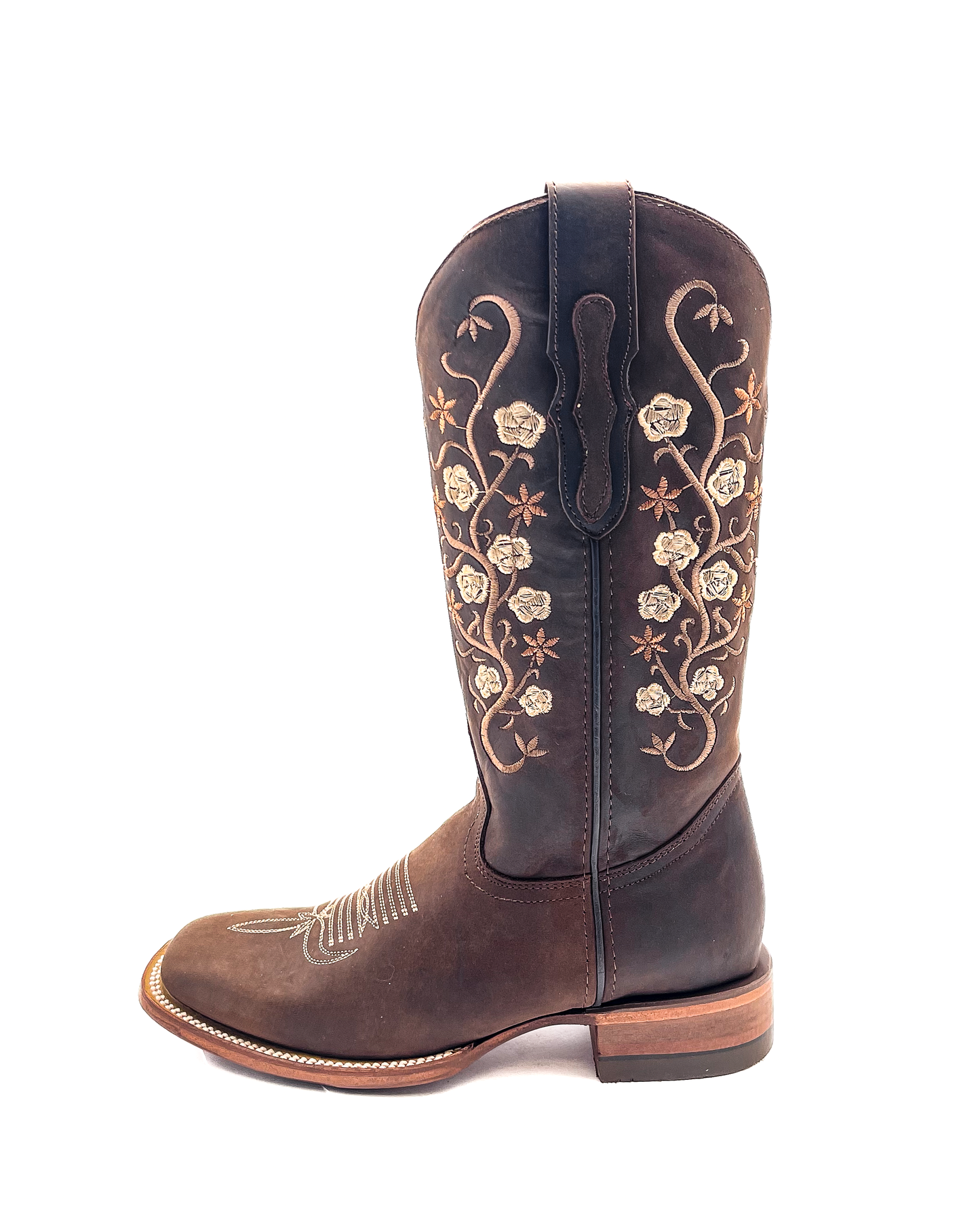 Cowboy Boot Jazmin Floral Dark Brown