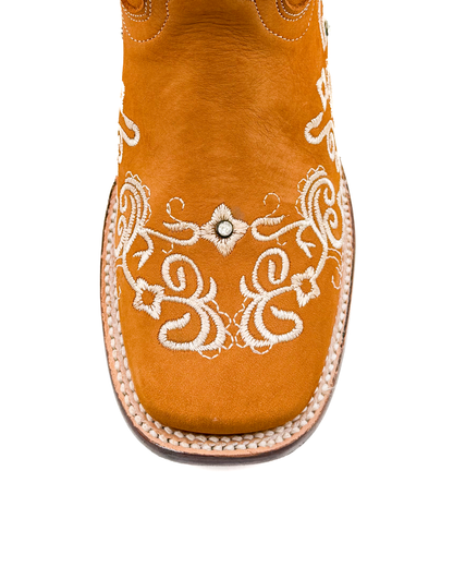 Cowboy Boot Grecas Embroidered Brown