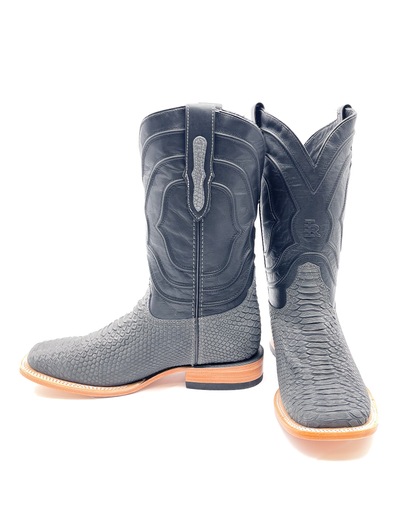Cowboy Boot Gray Python