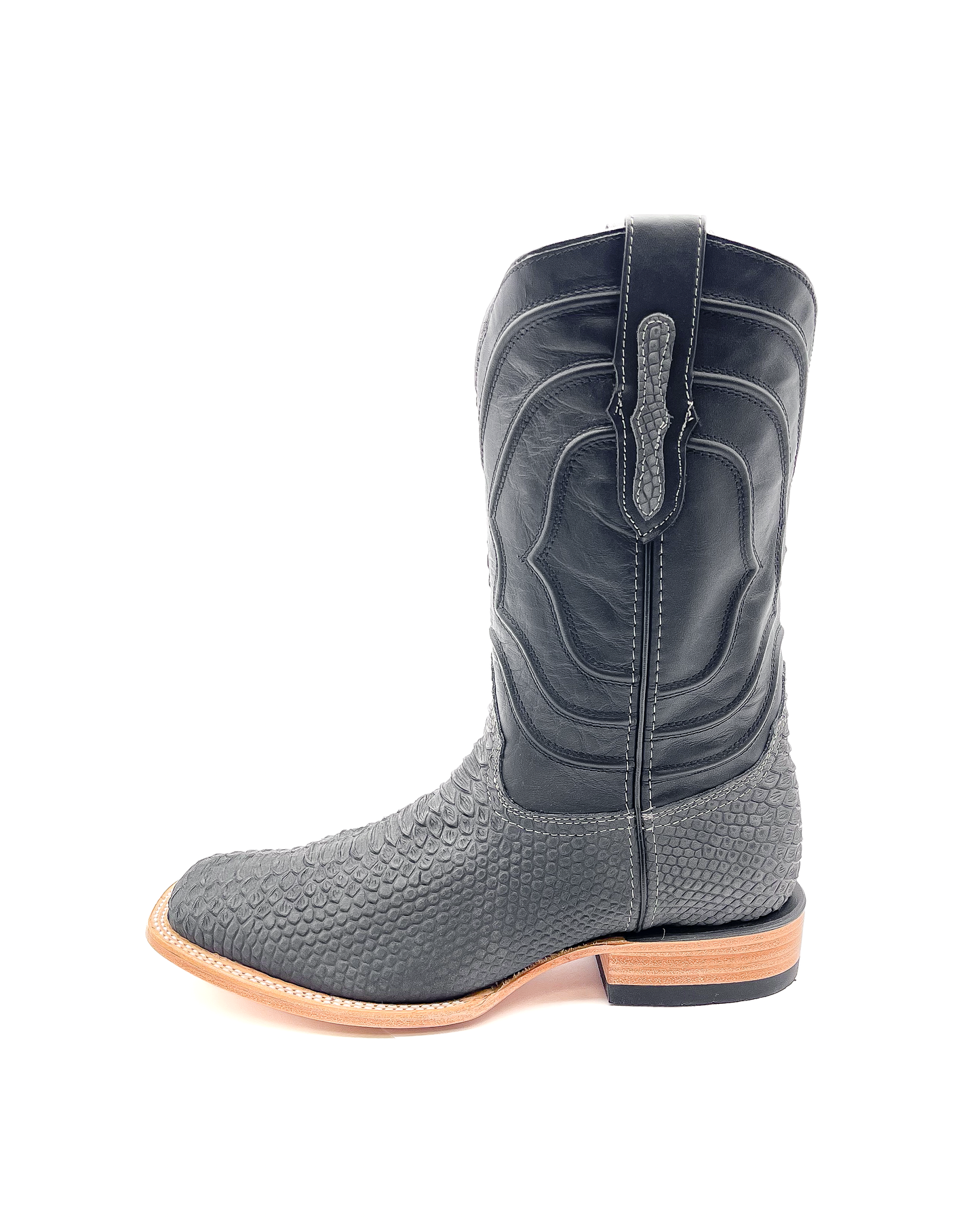 Cowboy Boot Gray Python
