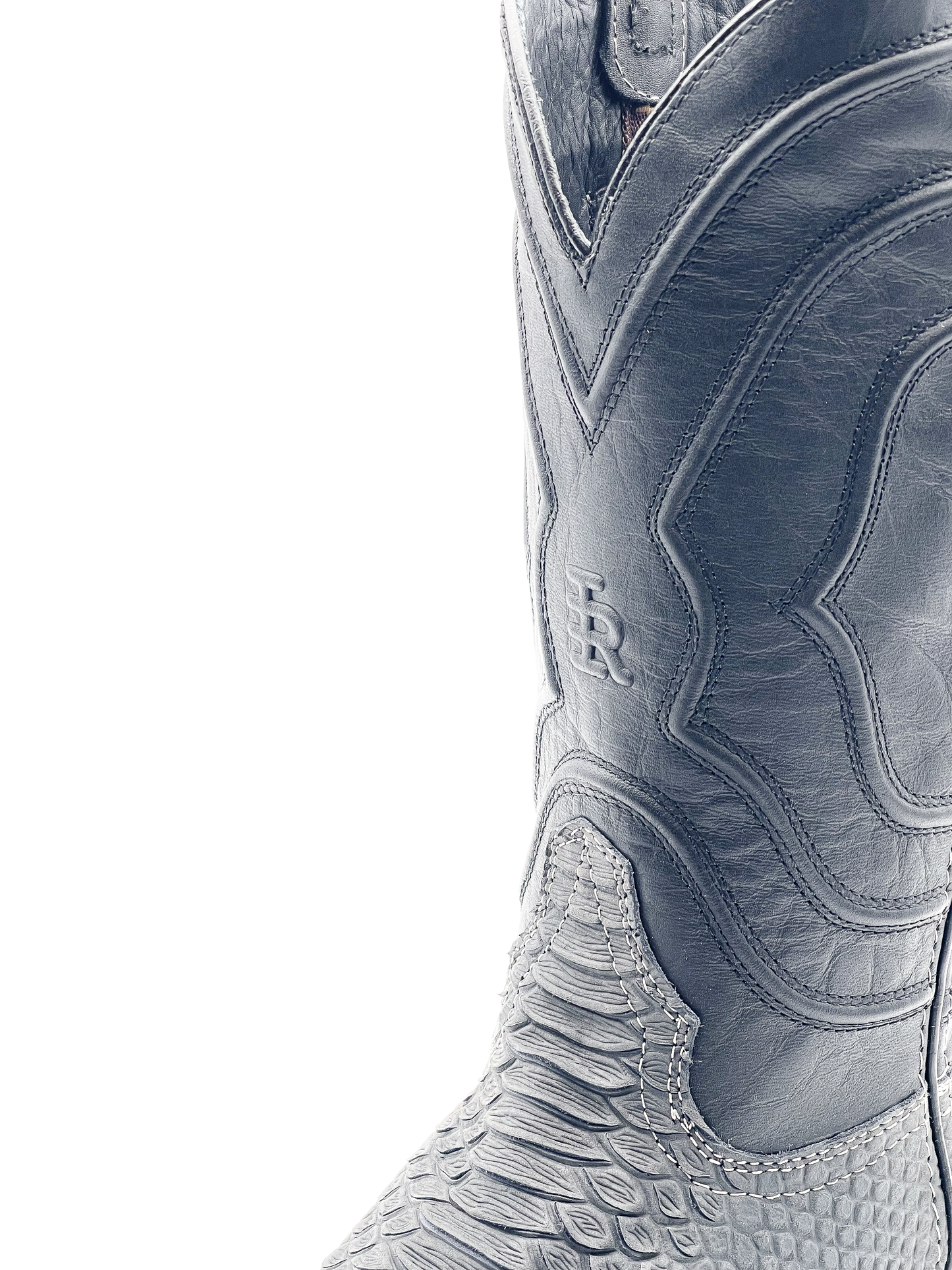 Cowboy Boot Gray Python