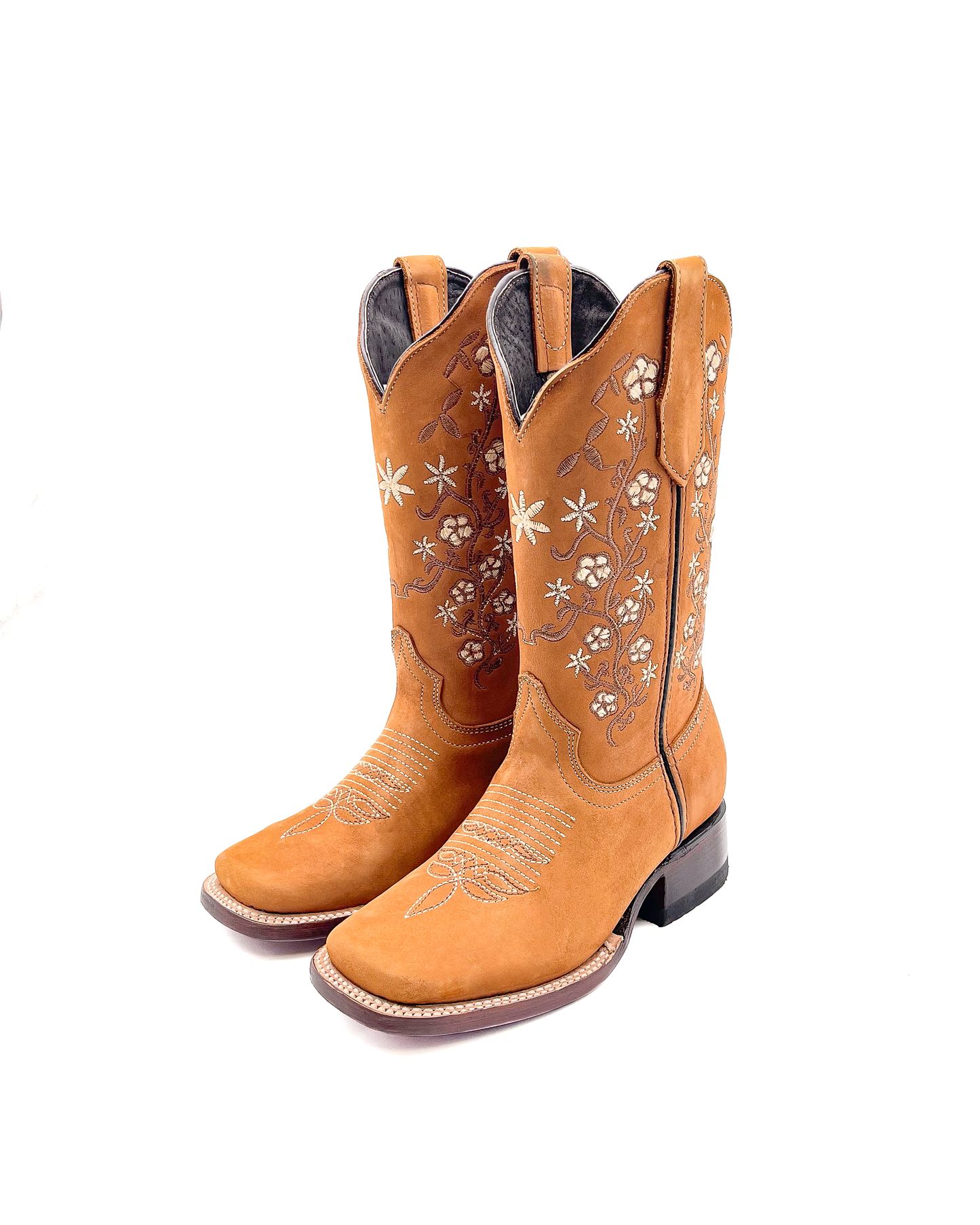 Cowboy Boot Melissa Floral Embroidered Brown