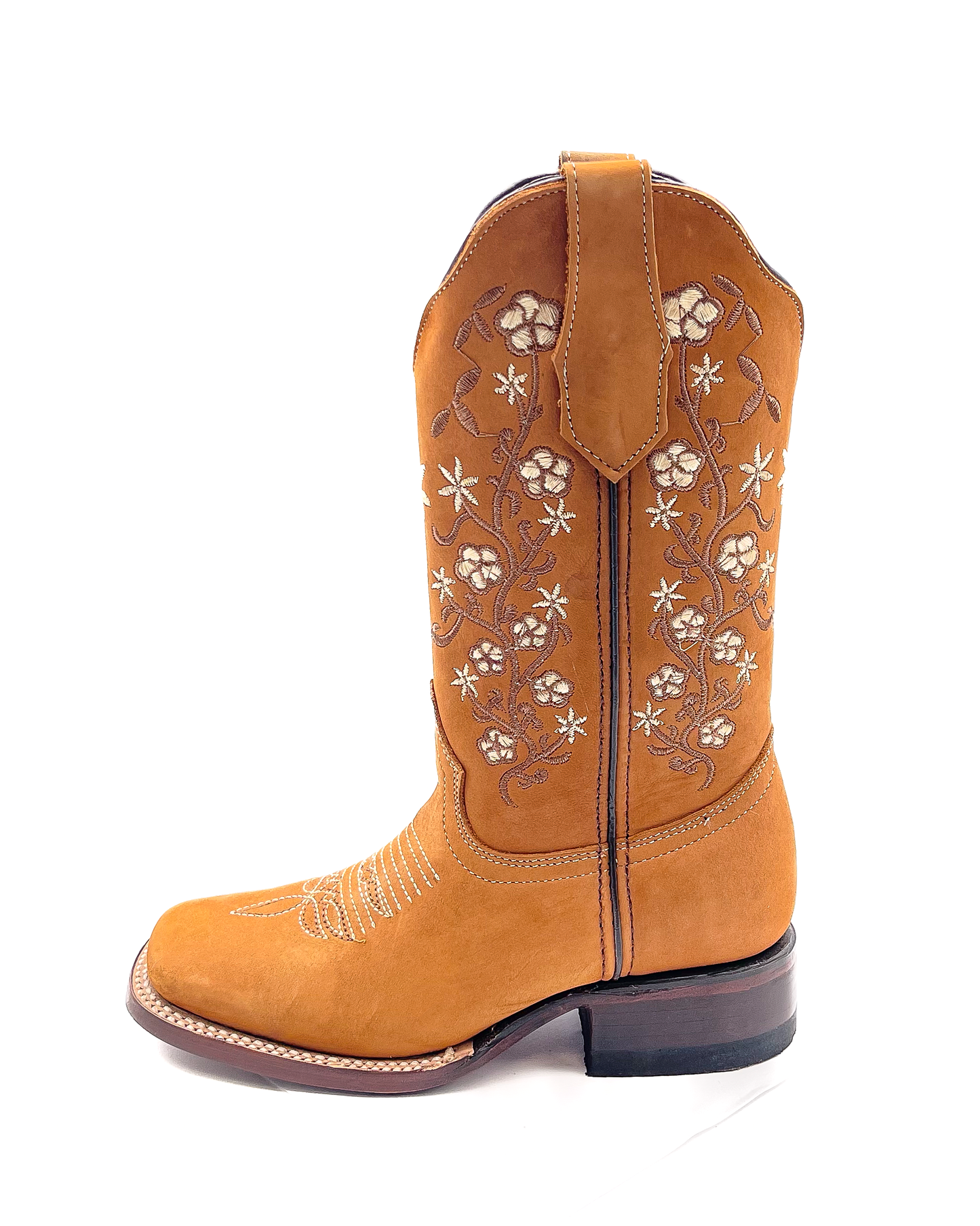 Cowboy Boot Melissa Floral Embroidered Brown