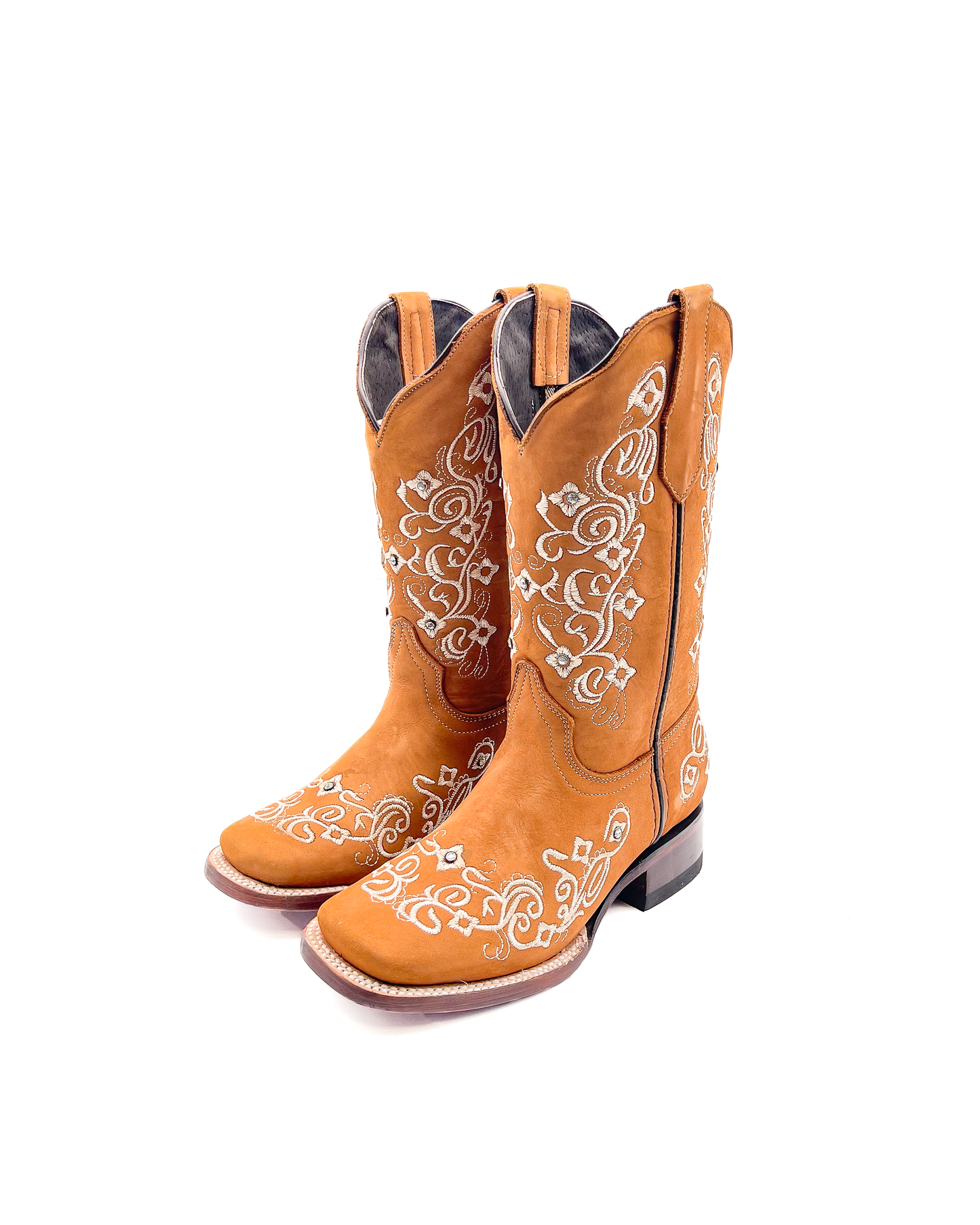 Cowboy Boot Grecas Embroidered Brown