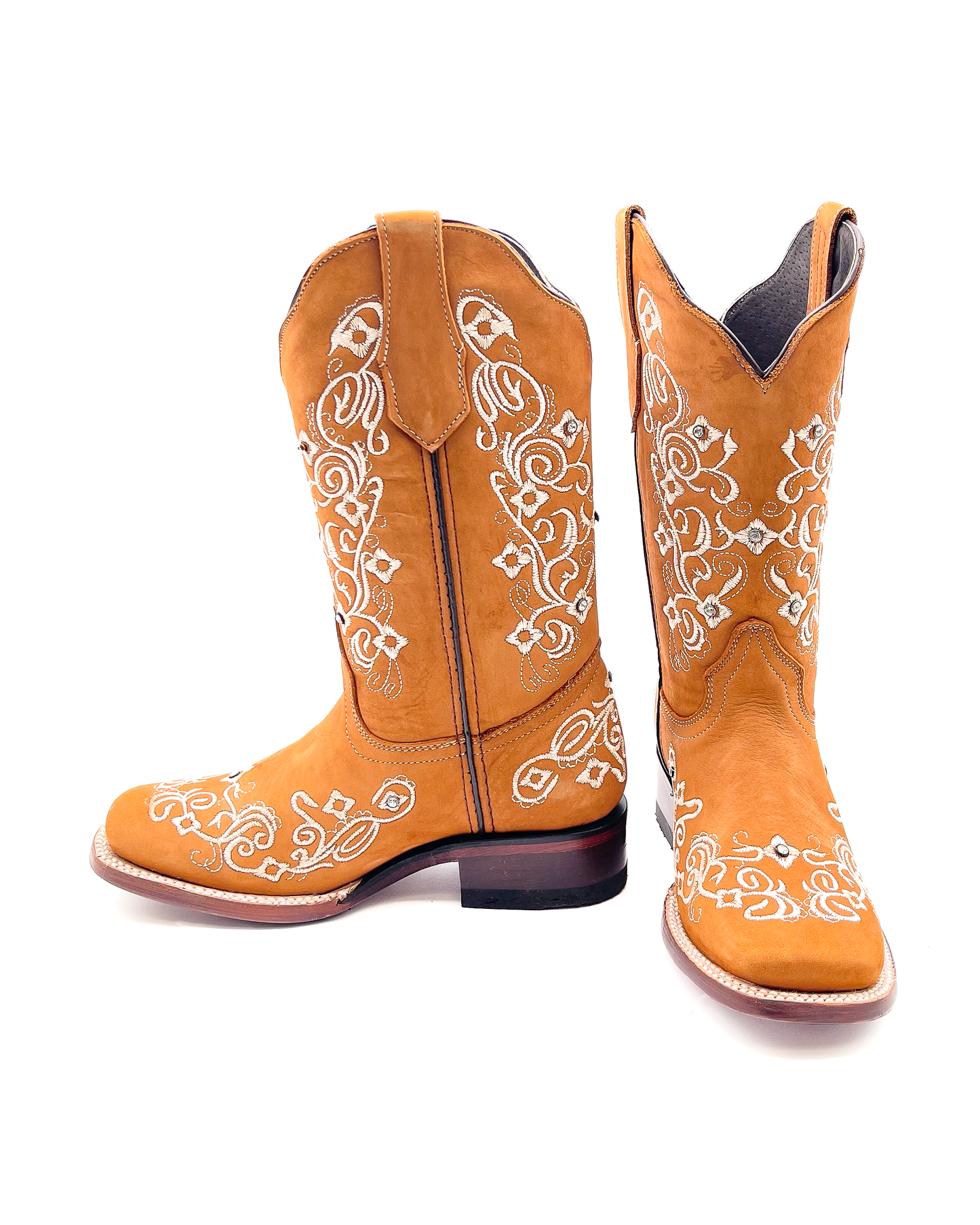 Cowboy Boot Grecas Embroidered Brown
