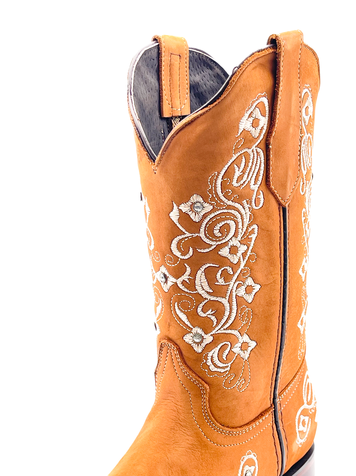 Cowboy Boot Grecas Embroidered Brown