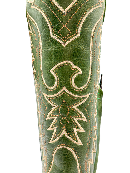 Cowboy Boot Rustic Green