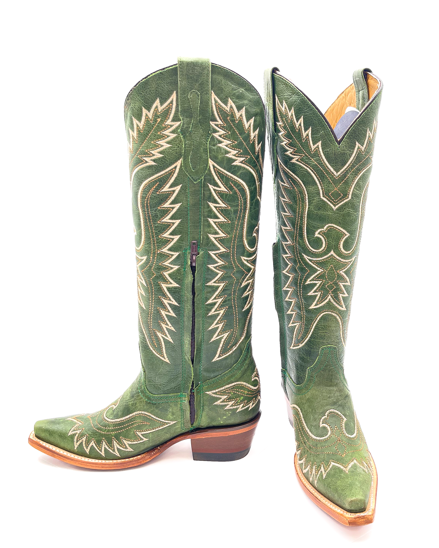 Cowboy Boot Rustic Green