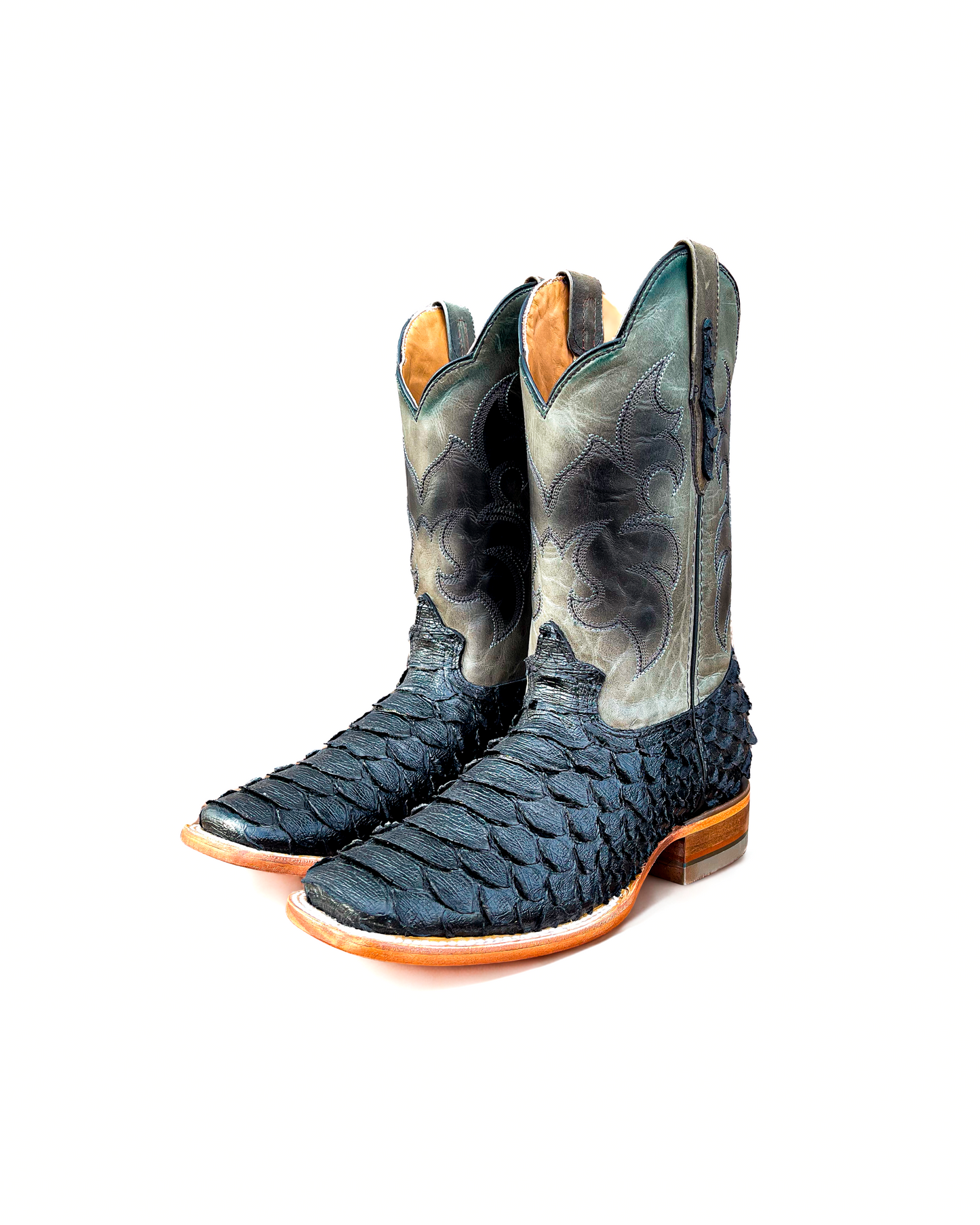 Cowboy Boot Python Black