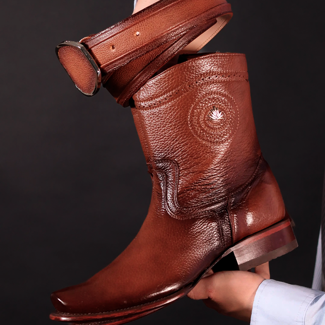 Cowboy Boot Light Brown Deer Venado