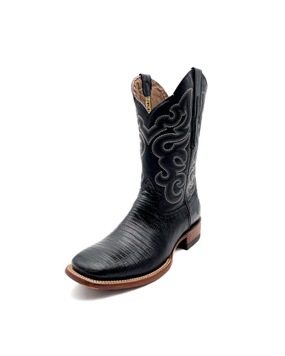 Cowboy Boot Black Lizard