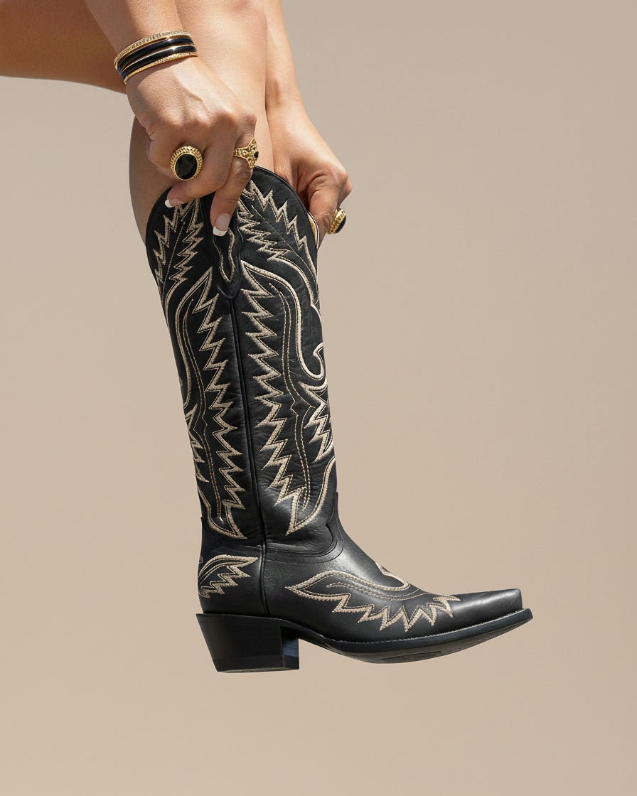 Cowboy Boot Tall Black
