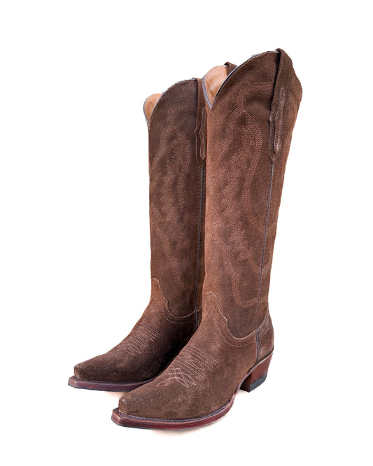“BROWN SUEDE” | WOMEN’S TALL COWBOY BOOTS