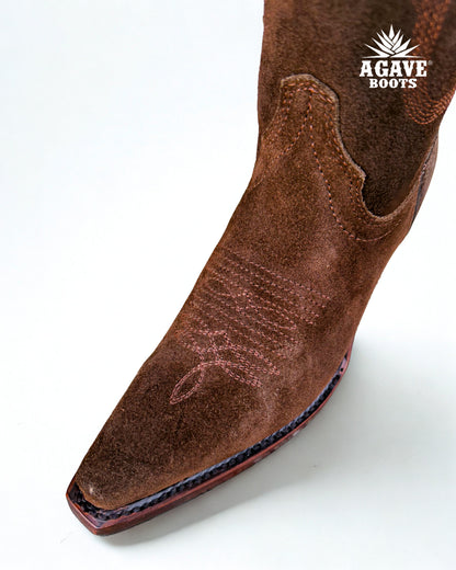“BROWN SUEDE” | WOMEN’S TALL COWBOY BOOTS