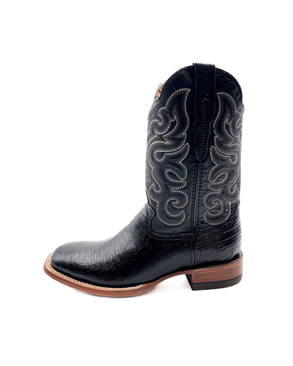 Cowboy Boot Black Lizard
