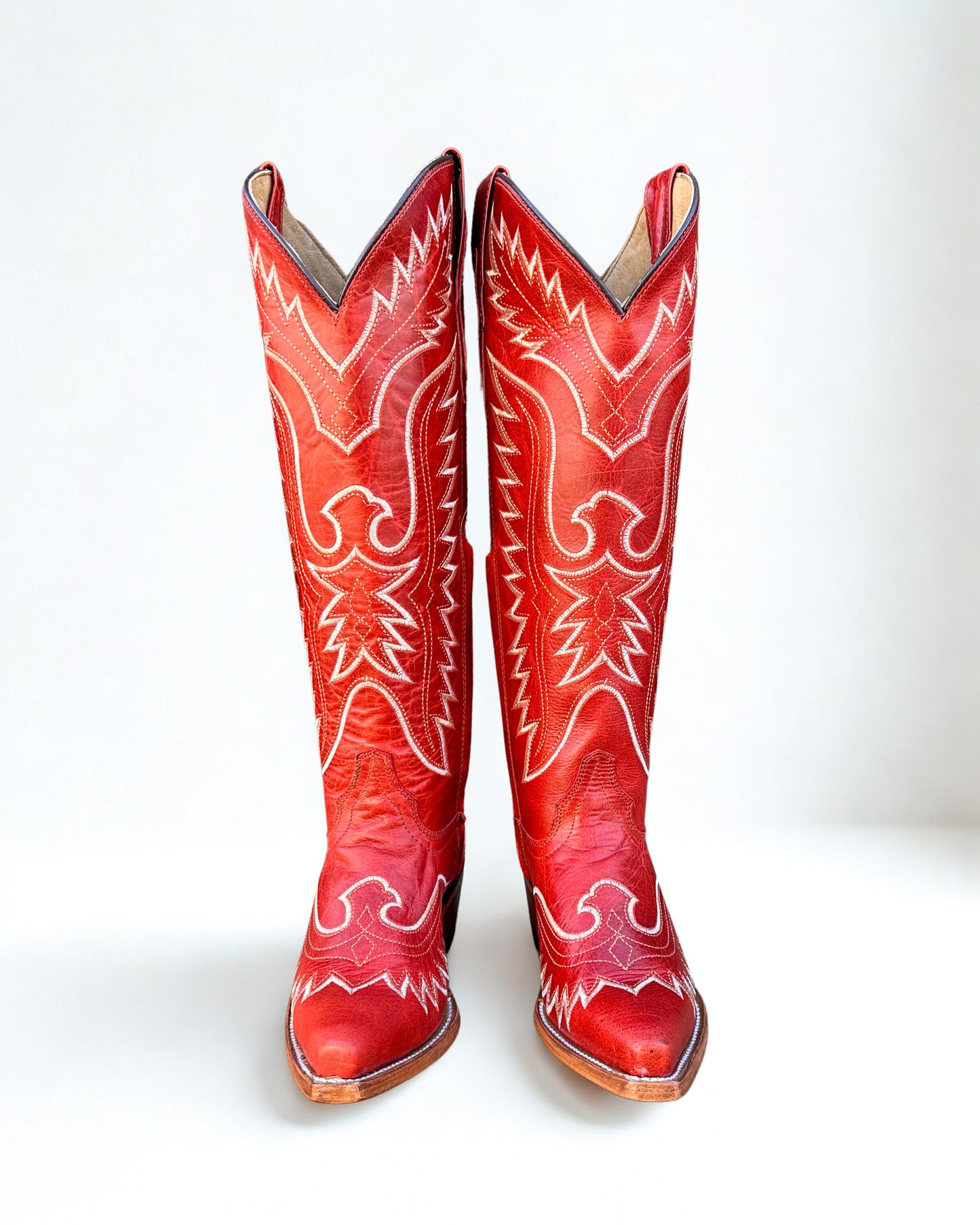 RED | WOMEN TALL COWBOY BOOTS