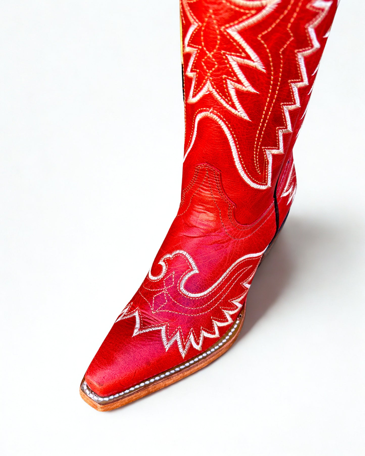 RED | WOMEN TALL COWBOY BOOTS