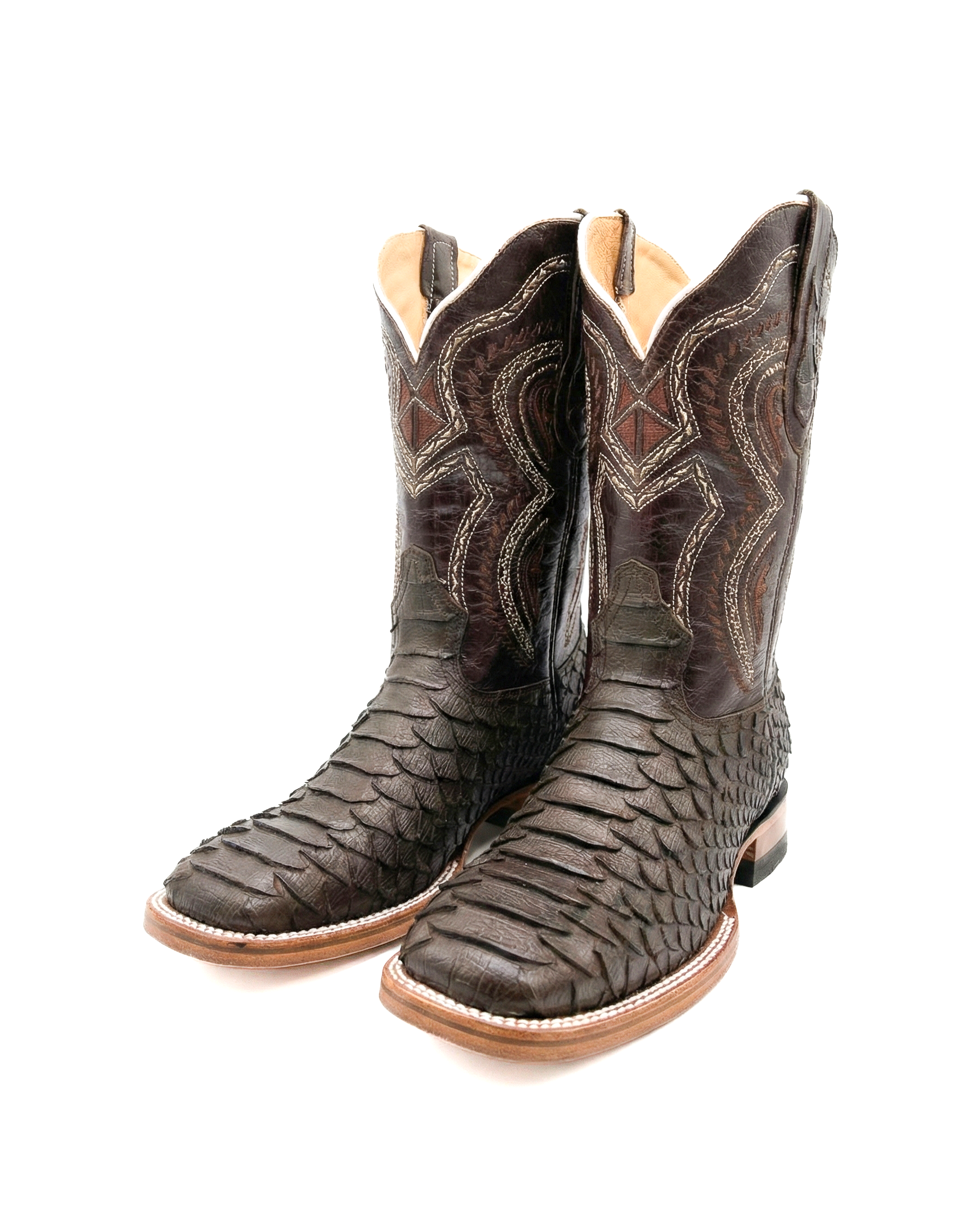 Cowboy Boot Brown Python – Agave Boots