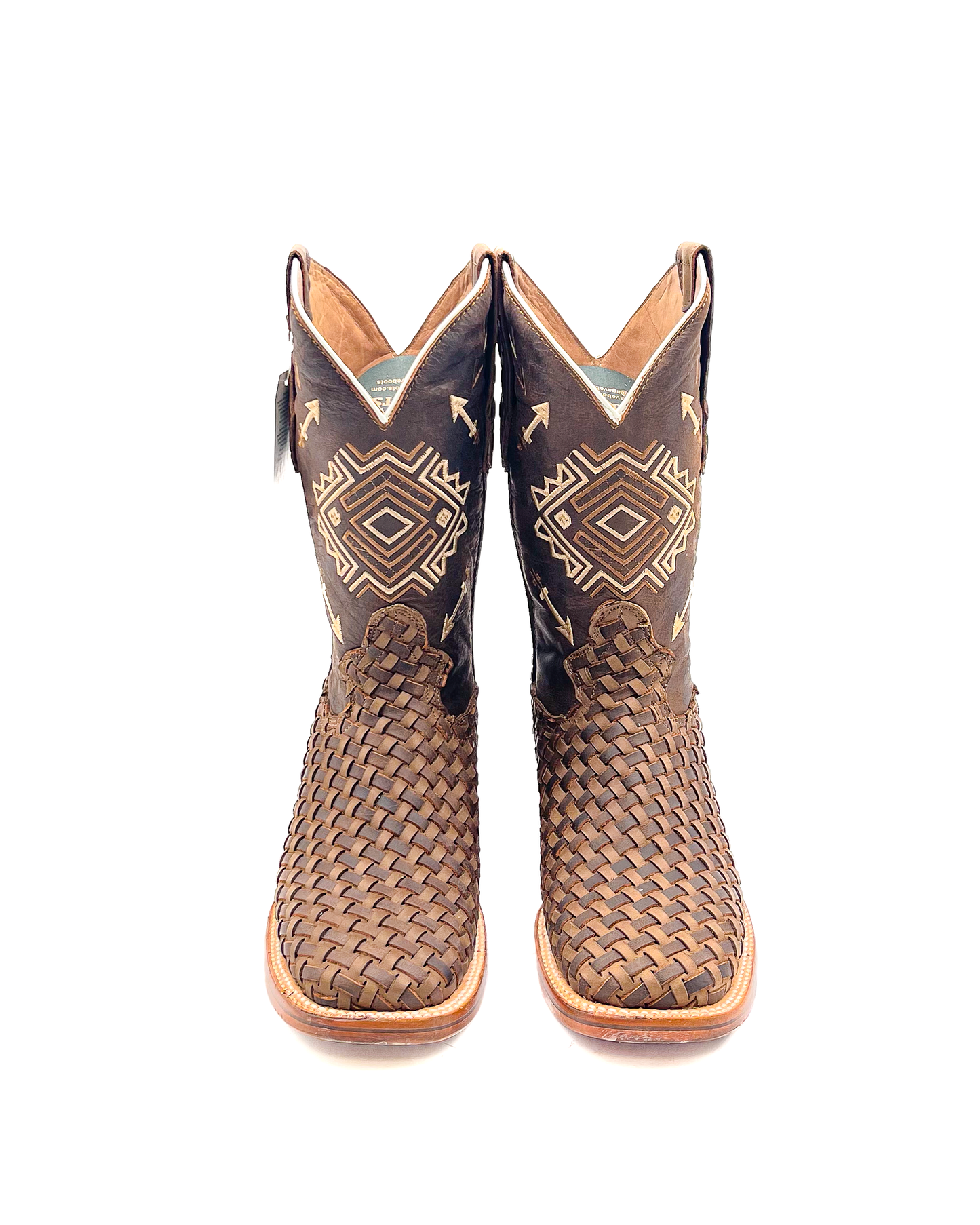 Cowboy Boot Aztec Basket Weave Petatillo