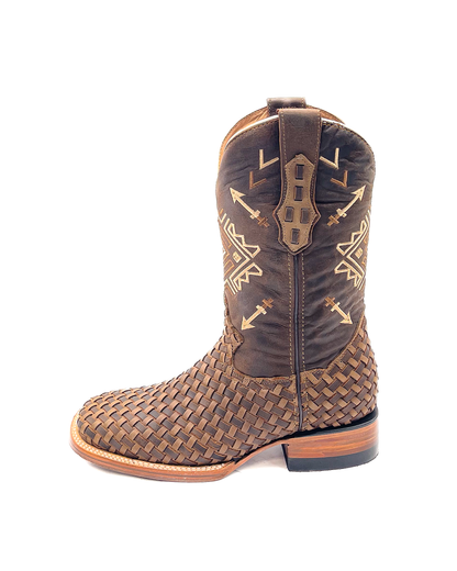 Cowboy Boot Aztec Basket Weave Petatillo