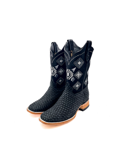 Cowboy Boot Aztec Basket Weave Petatillo