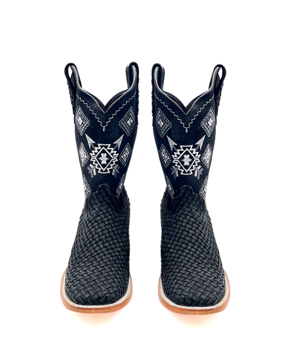 Cowboy Boot Aztec Basket Weave Petatillo