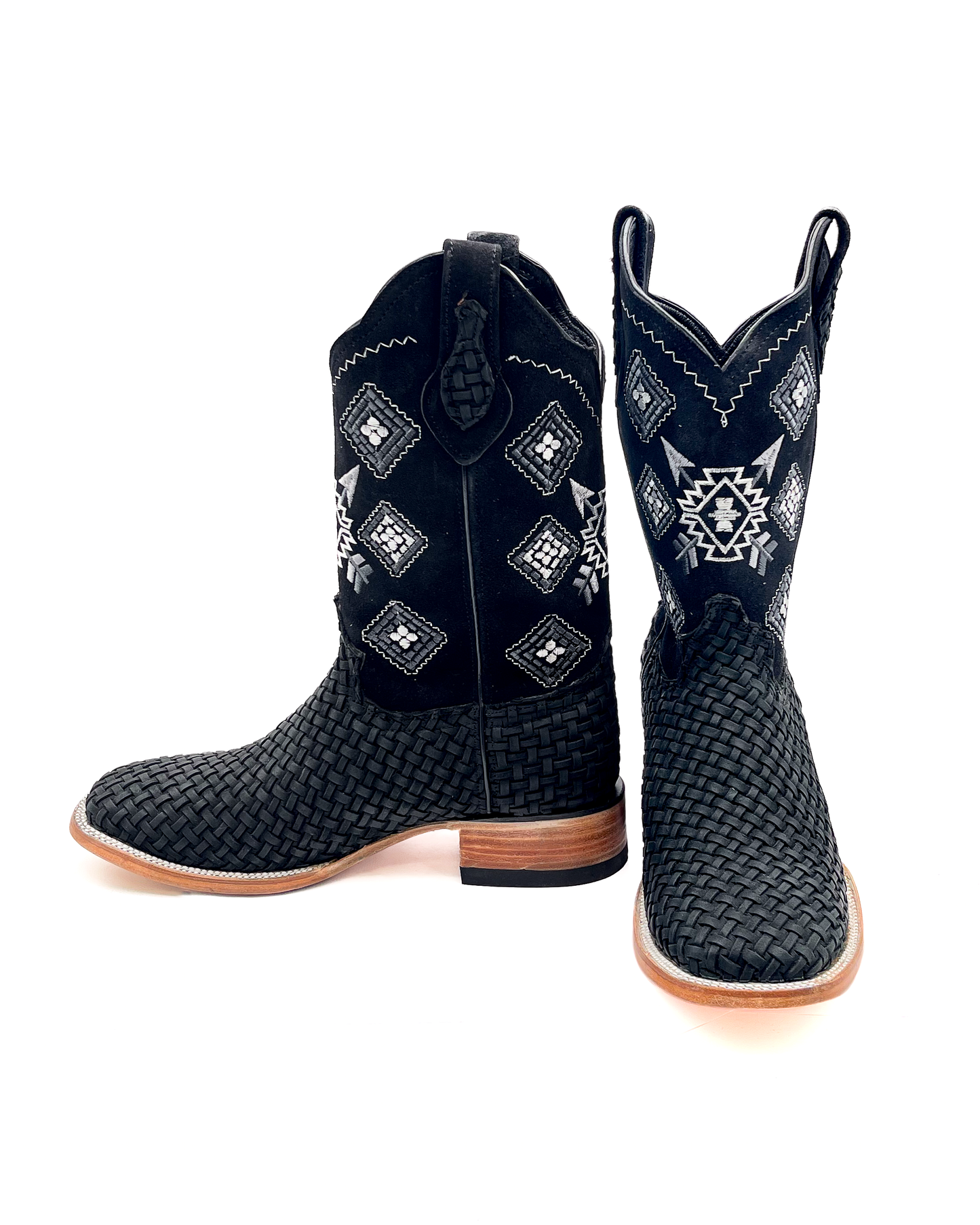 Cowboy Boot Aztec Basket Weave Petatillo