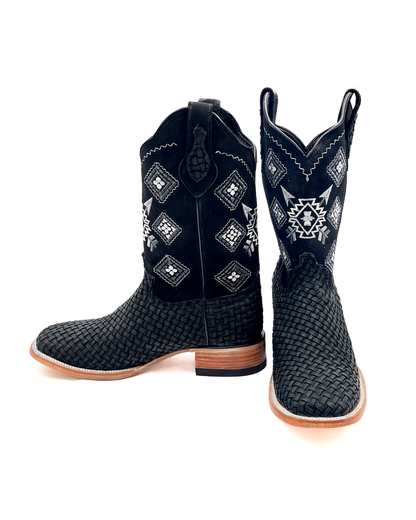 Cowboy Boot Aztec Basket Weave Petatillo