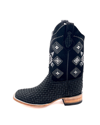 Cowboy Boot Aztec Basket Weave Petatillo