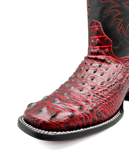 Cowboy Boot Red Nile Caiman