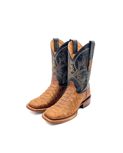 Cowboy Boot Light Brown Phyton