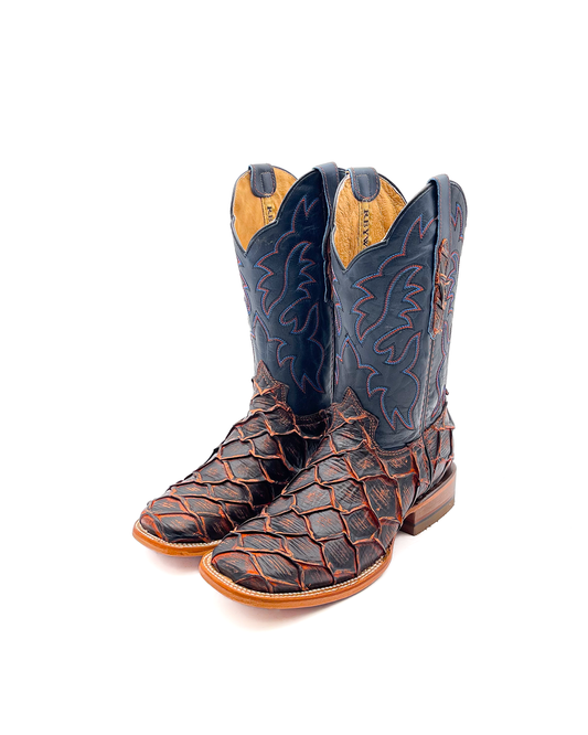 Cowboy Boot Rustic Cognac Bass