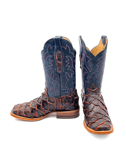 Cowboy Boot Rustic Cognac Bass