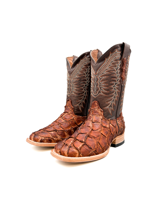 Cowboy Boot Cognac Bass Pirarucu Leather
